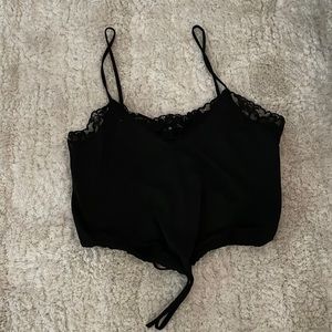 Zara black cami crop